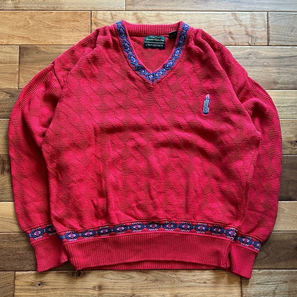 Vtg Van Heusen Golf v neck sweater